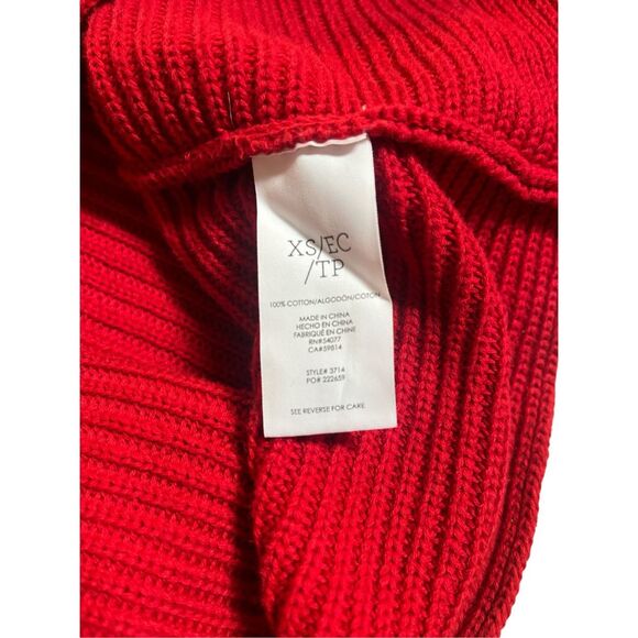 CAbi Standout red knit v-neck sweater sz XS Style #3714 - Picture 5 of 5